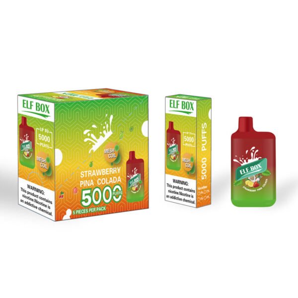 ELF BOX 5000 Puffs 0% 2% 3% 5% Никотиновая одноразовая вейп-ручка для электронных сигарет, оптовая продажа - BeerVape - 5