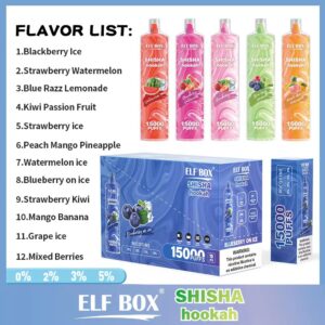 ELF BOX LS15000 Puff Shisha Hookah 0% 2% 5% Nikotynowy akumulator jednorazowy Vape Hurt - BeerVape - 16