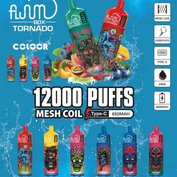 FLUUM BOX 12000 Puffs 0% 2% 3% 5% Никотиновые перезаряжаемые одноразовые капсулы для электронных сигарет Оптовая продажа электронных сигарет - BeerVape - 1