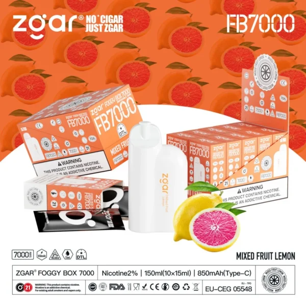 ZGAR FOGGY BOX 7000 Puffs 2% Nikotynowy akumulator jednorazowy Vape Hurt - BeerVape - 2