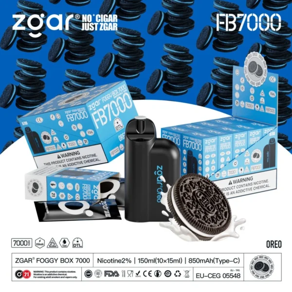 ZGAR FOGGY BOX 7000 Puffs 2% Nikotynowy akumulator jednorazowy Vape Hurt - BeerVape - 4