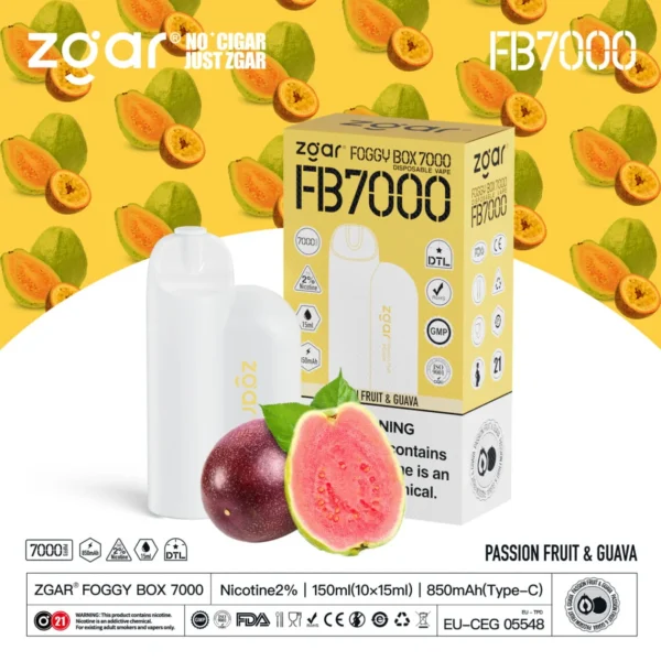 ZGAR FOGGY BOX 7000 Puffs 2% Nikotynowy akumulator jednorazowy Vape Hurt - BeerVape - 5