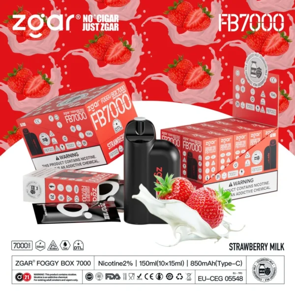 ZGAR FOGGY BOX 7000 Puffs 2% Nikotynowy akumulator jednorazowy Vape Hurtownia - BeerVape - 9
