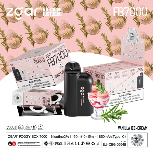 ZGAR FOGGY BOX 7000 Puffs 2% Nikotynowy akumulator jednorazowy Vape Hurt - BeerVape - 10