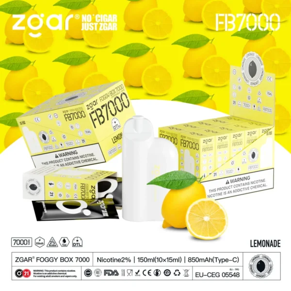 ZGAR FOGGY BOX 7000 Puffs 2% Nikotynowy akumulator jednorazowy Vape Hurt - BeerVape - 18