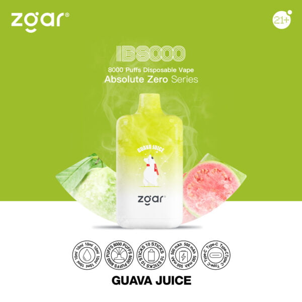 ZGAR ICE BOX 8000 Puffs 2% Nikotynowy akumulator jednorazowy Vape Hurt - BeerVape - 3