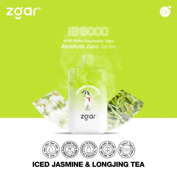 ZGAR ICE BOX 8000 Puffs 2% Nikotynowy akumulator jednorazowy Vape Hurt - BeerVape - 5