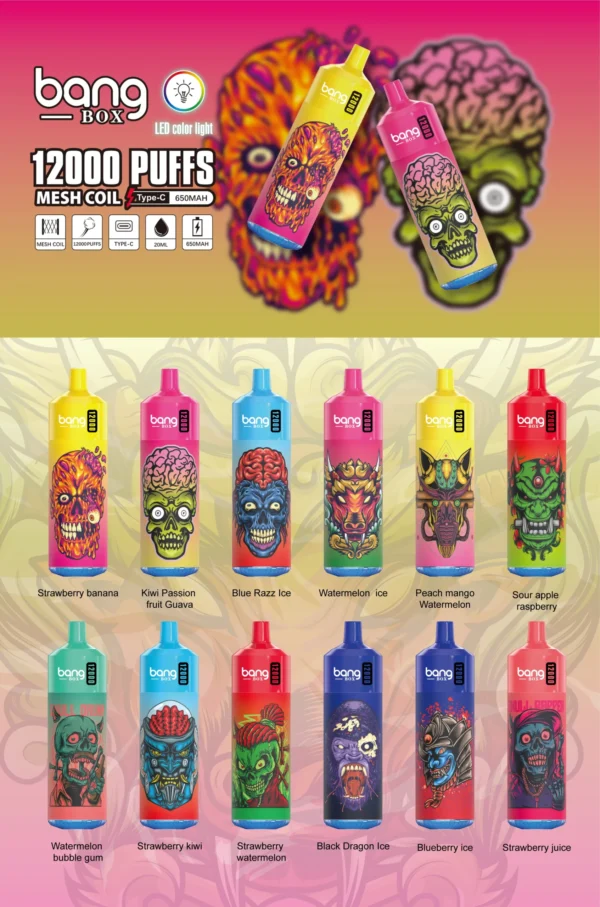 Bang Box 12000 Puffs 0% 2% 3% 5% Nikotynowy akumulator jednorazowy Vape Hurt - BeerVape - 2