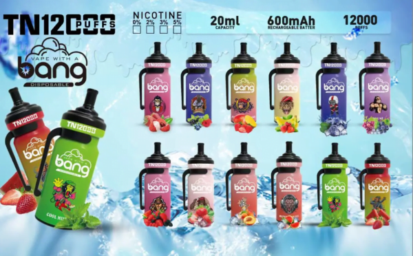 Bang Tn 12000 Puffs 0% 2% 3% 5% Nikotynowy jednorazowy Vape oryginalny E-papieros Hurtownia - BeerVape - 1