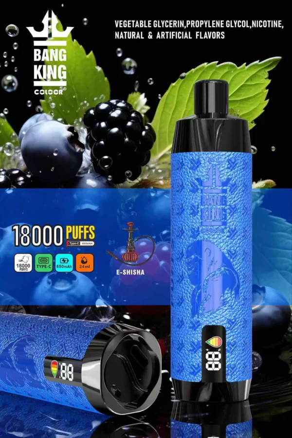 Bang King Crown Bar 18000 Puffs 0% 2% 3% 5% Перезаряжаемые одноразовые ручки для вейпов с низким содержанием никотина Купить оптом - BeerVape - 2