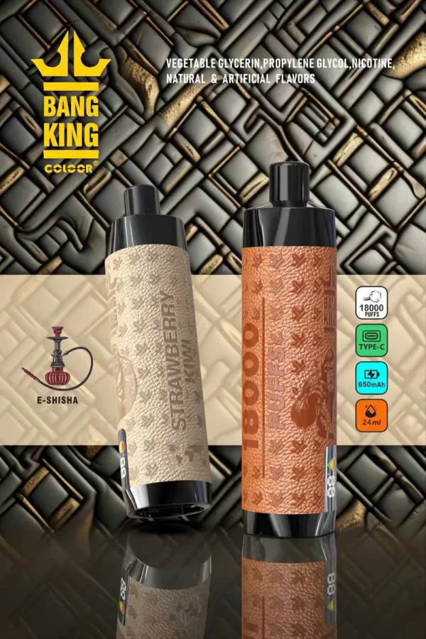 Bang King Crown Bar 18000 Puffs 0% 2% 3% 5% Перезаряжаемые одноразовые ручки для вейпов с низким содержанием никотина Купить оптом - BeerVape - 1
