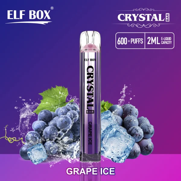 ELF BOX CRYSTAL BAR 600 Pust 0% 2% 5% Nikotin Genopladelig Engangsvape Bulk Køb Engros - BeerVape - 6