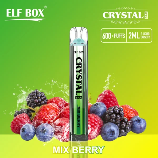 ELF BOX CRYSTAL BAR 600 Pust 0% 2% 5% Nikotin Genopladelig Engangsvape Bulk Køb Engros - BeerVape - 8