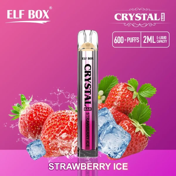 ELF BOX CRYSTAL BAR 600 Pust 0% 2% 5% Nikotin Genopladelig Engangsvape Bulk Køb Engros - BeerVape - 10
