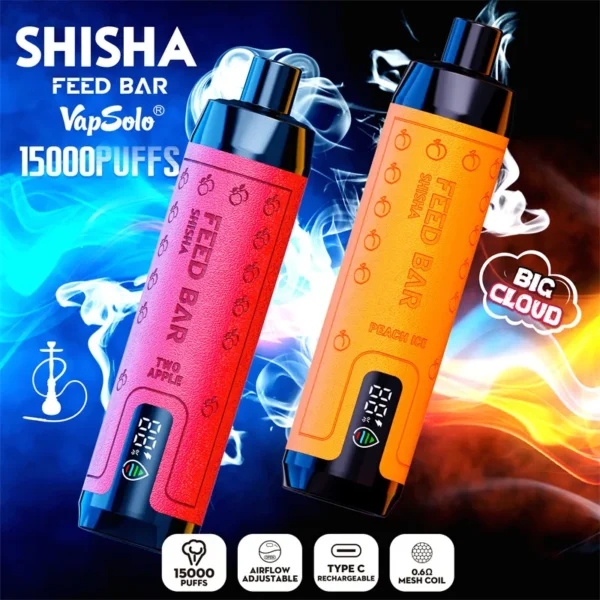 Vapsolo FEED BAR Shisha 15000 zaciągnięć 0,5% Niskonikotynowy, jednorazowy, wielokrotnego ładowania Vapes Pen Luzem Kup hurtowo - BeerVape - 6