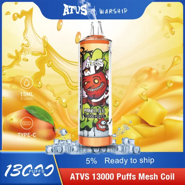 Atvs 13000 Puffs 5% Low Nicotina Rechargeable Vapes Pen vrac Cumpărați cu ridicata - BeerVape - 8