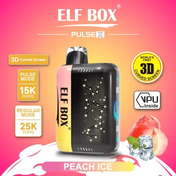 Elf Box Pulse X 25000 Puffs Dual Mesh 0% 2% 3% 5% Low Nicotine 3D Curved LED Screen Rechargeable Disposable Vapes Pen Bulk Buy Wholesale - BeerVape - 7