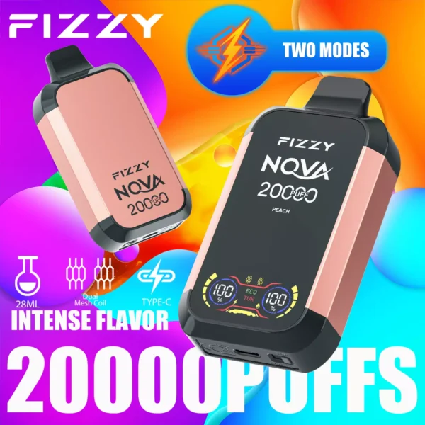 Fizzy Nova 20000 Puffs Dual Mesh 2% 5% Nikotynowy Akumulator Jednorazowy Vapes Pen Luzem Kup hurtowo - BeerVape - 3