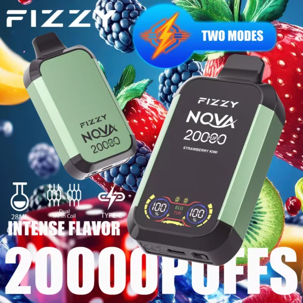 Fizzy Nova 20000 Puffs Dual Mesh 2% 5% Nikotynowy Akumulator Jednorazowy Vapes Pen Luzem Kup hurtowo - BeerVape - 5