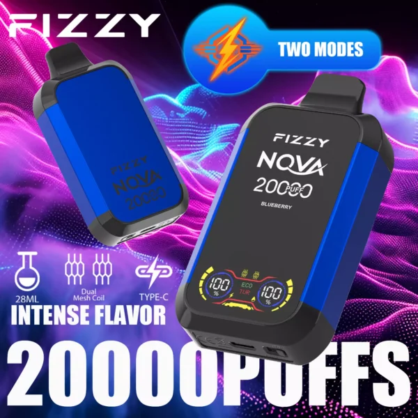 Fizzy Nova 20000 Puffs Dual Mesh 2% 5% Niskonikotynowy akumulatorowy jednorazowy długopis Vapes Kup hurtowo - BeerVape - 7