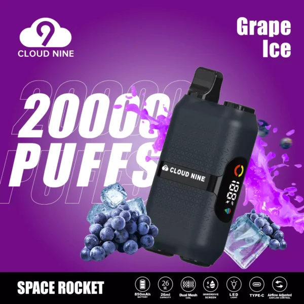 CLOUD NINE D33 20000 Puffs Podwójny ekran immersyjny z siatką 5% Niskonikotynowy, jednorazowy, wielokrotnego ładowania Vapes Pen Luzem Kup hurtowo - BeerVape - 11