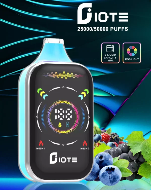 IQTE 50000 Rookwolken Dual Mesh RGB Volledig scherm 0% 2% 5% Oplaadbare wegwerpvapes-pen met laag nicotinegehalte Bulk Koop groothandel - BeerVape - 6