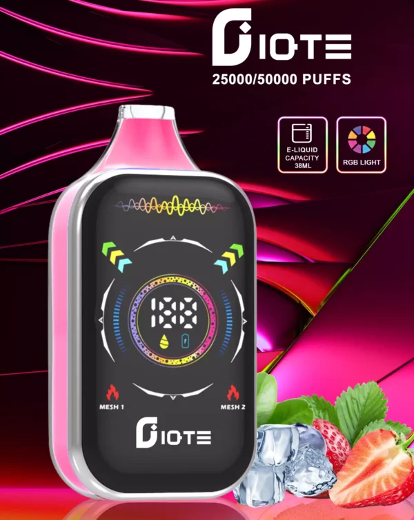 IQTE 50000 Rookwolken Dual Mesh RGB Volledig scherm 0% 2% 5% Oplaadbare wegwerpvapes-pen met laag nicotinegehalte Bulk Koop groothandel - BeerVape - 8