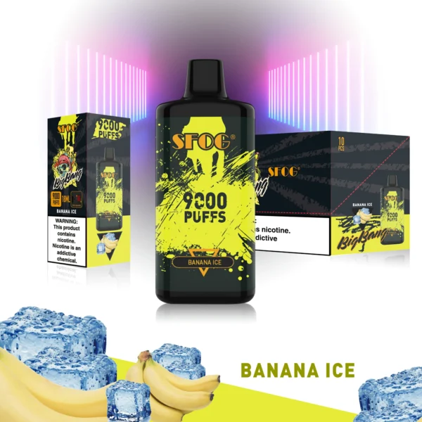 SFOG BIG BANG 9000 Puffs 0% 2% 3% 5% Niskonikotynowy, jednorazowy, wielokrotnego ładowania Vapes Pen Luzem Kup hurtowo - BeerVape - 4