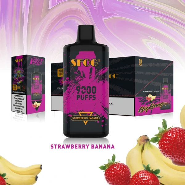 SFOG BIG BANG 9000 Puffs 0% 2% 3% 5% Nikotynowy akumulator Jednorazowy długopis Vapes Kup hurtowo - BeerVape - 10
