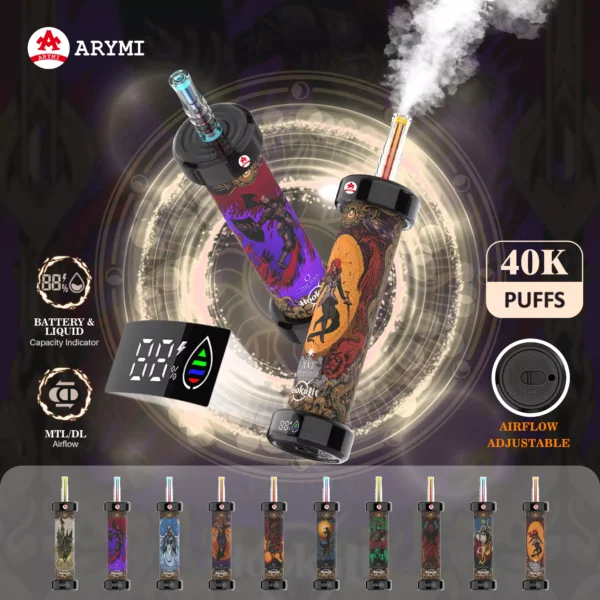 VASY ARYMI Hookalit 40000 Puffs Ecran digital cu plasă dublă 0,35% Stilo vape reîncărcabil de unică folosință cu conținut scăzut de nicotină Cumpărați cu ridicata - BeerVape - 1